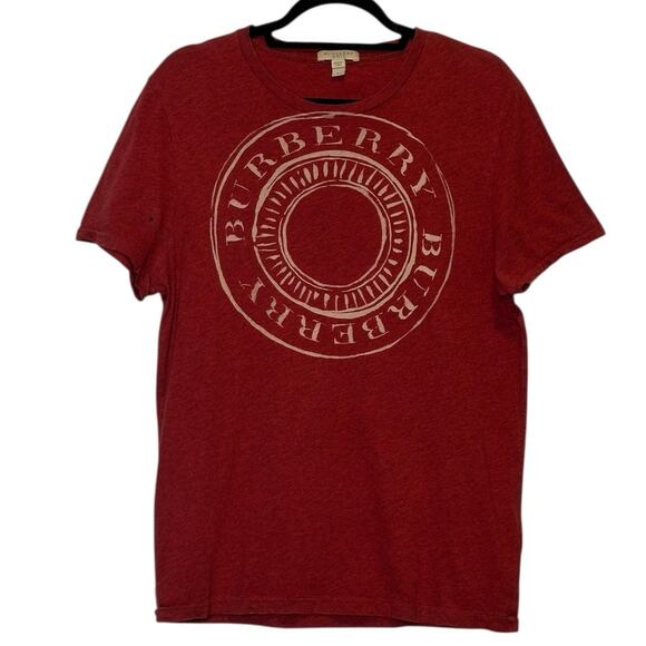 Burberry red circular logo short sleeves t shirt size Medium - Picture 12 of 13